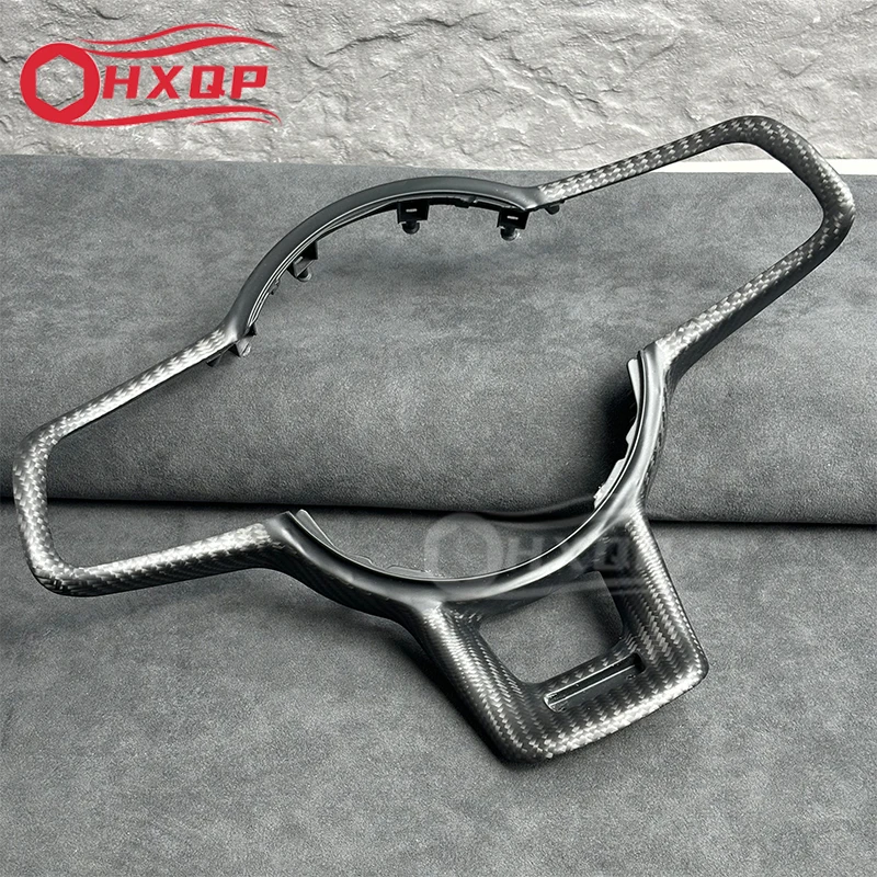 Matte Carbon Fiber Rline Button Frame For VW Golf 7 MK7 Passat B8 Tiguan MK2 Forged Carbon Fiber Steering Wheel Decorative Frame