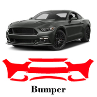 Car Precut Paint Protection Film Front Bumper Anti-scratch Exterior TPU PPF For Ford Mustang GT 2015-2017
