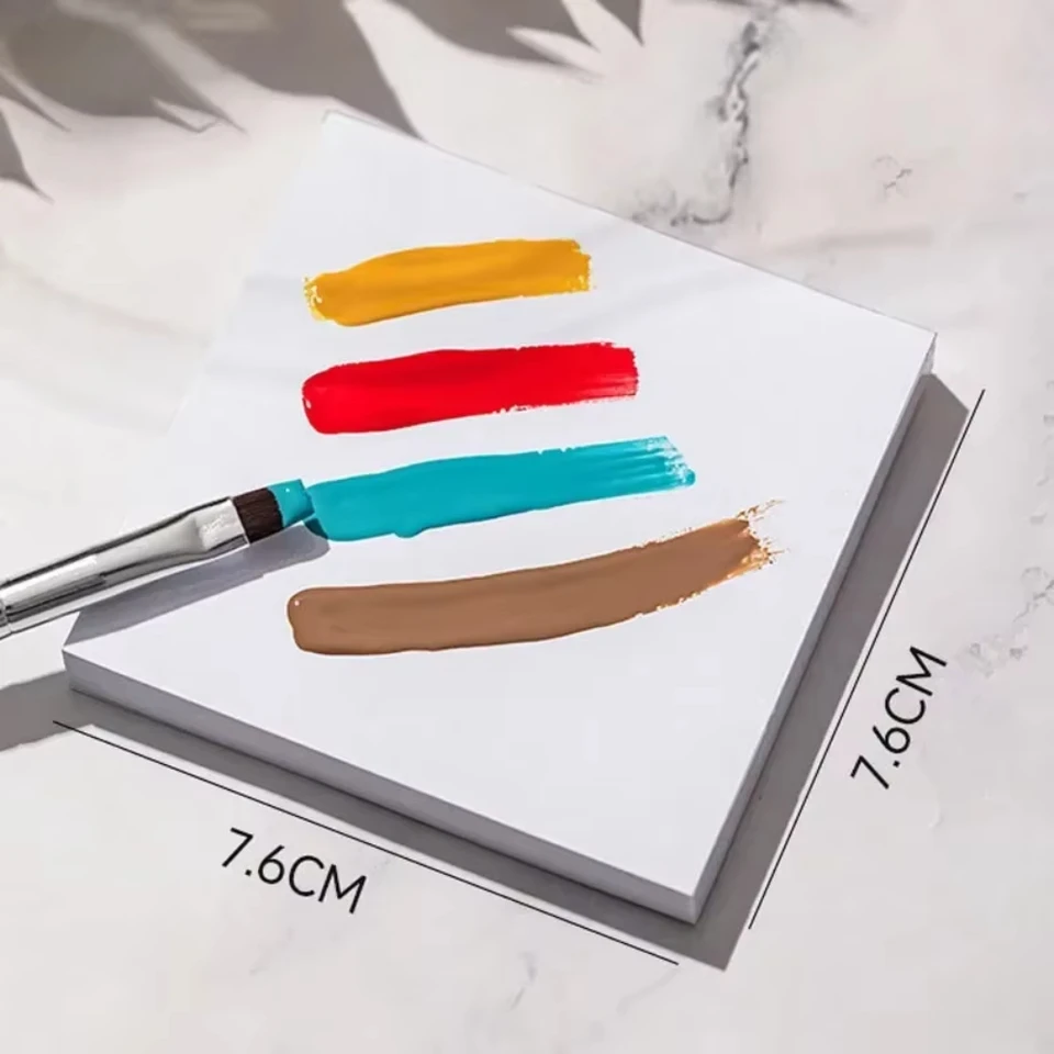 KANIU 50PCS Paletas de Papel Desechables para Mezclar Color de Uñas Tabla de Pruebas para Igualar Colores Herramienta 3