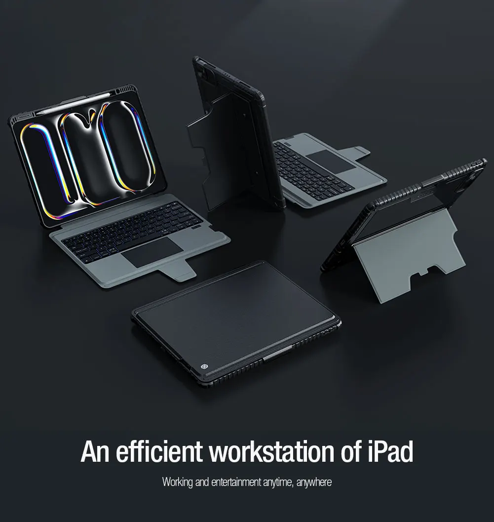 

Nillkin For iPad Pro 11 2024 2025/ Pro 13 2024 2025 Bumper Combo Adjustable Backlight Keyboard Case Stand Removable Keyboard