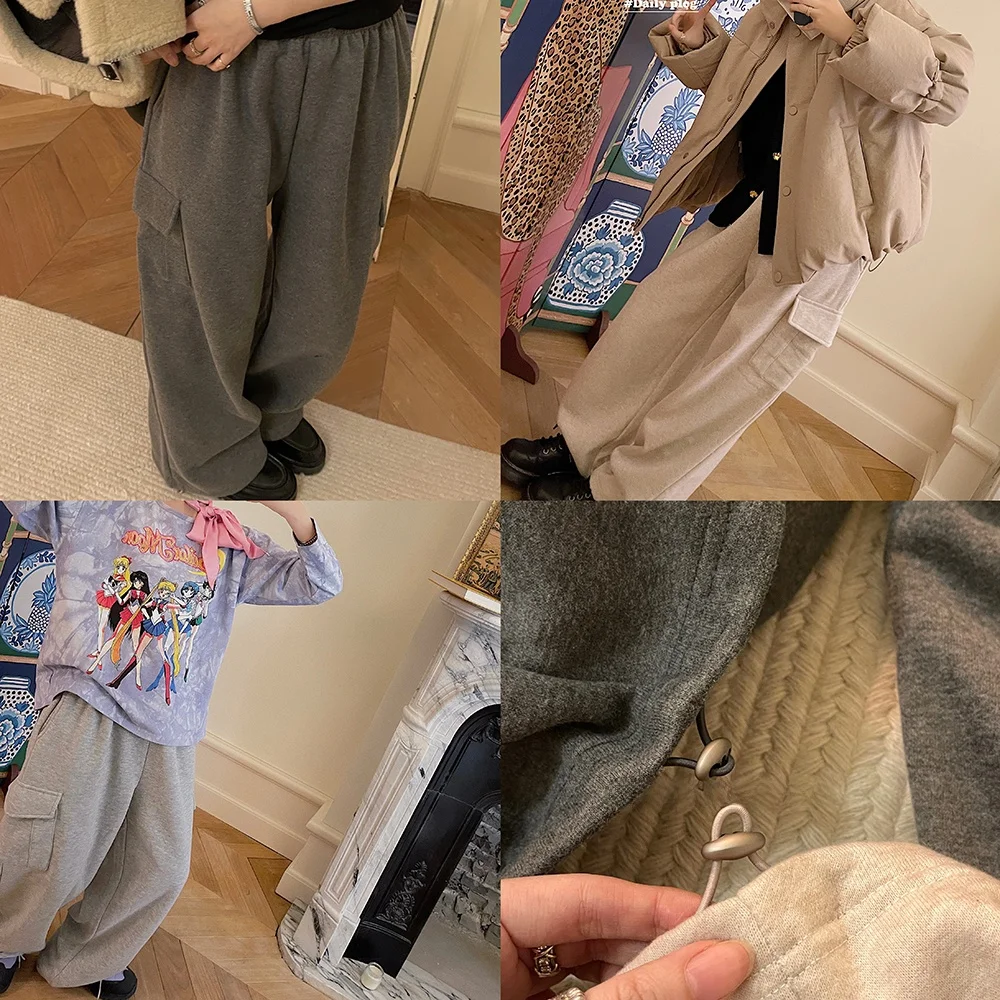 

VIMAS Fce Lined Comfortable Work Trousers High Waist Straight Leg Pants Women's Casual Faionable Pants Cotton Polyester