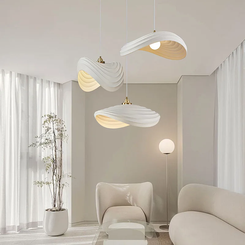 nordic designer led restaurante pendant light estilo creme mesa de jantar cozinha escadas decoracao de casa wabi sabi 01