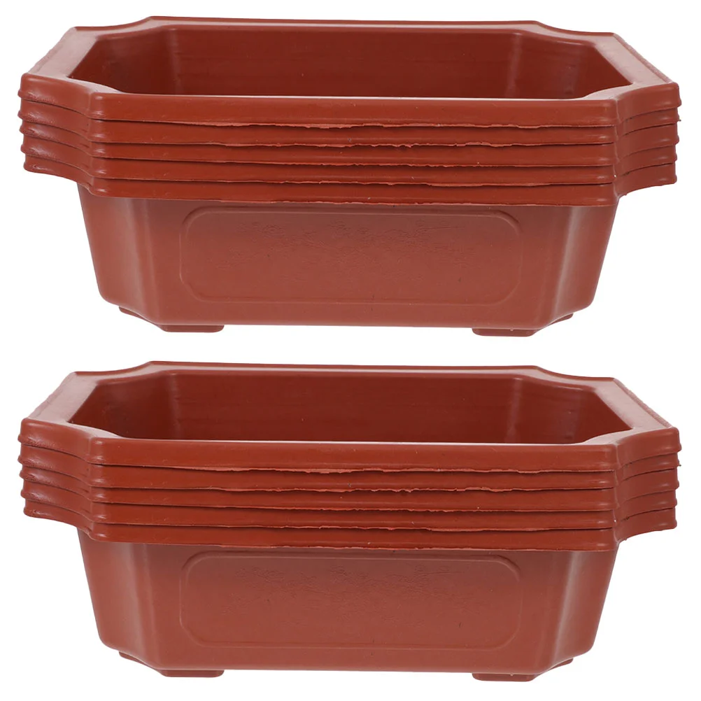 

10 Pcs Bonsai Pot Practical Large Plastic Gardening Container Accessory Flower Pots Outdoor Home Flowerpot Liquid Cars