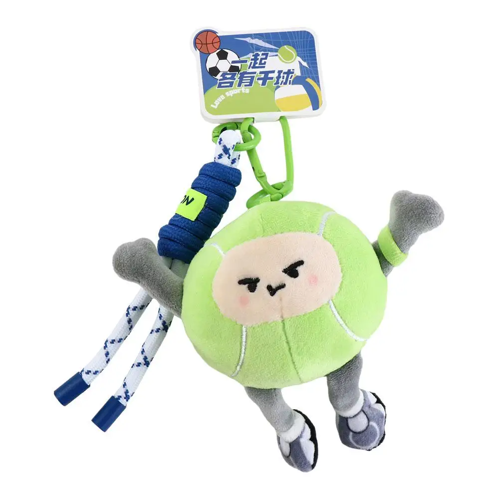 

Plush Basketball Plush Toy Keychain Basketball Baseball Stuffed Volleyball Plush Pendant Soft Football Volleyball