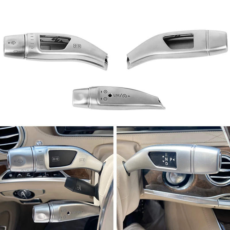 Car Wiper Shift Lever Cruise Cover Trim Frame For Mercedes Benz A B C E S GLC CLA GLA GLE Class W204 W205 W212 W213 X156 X166