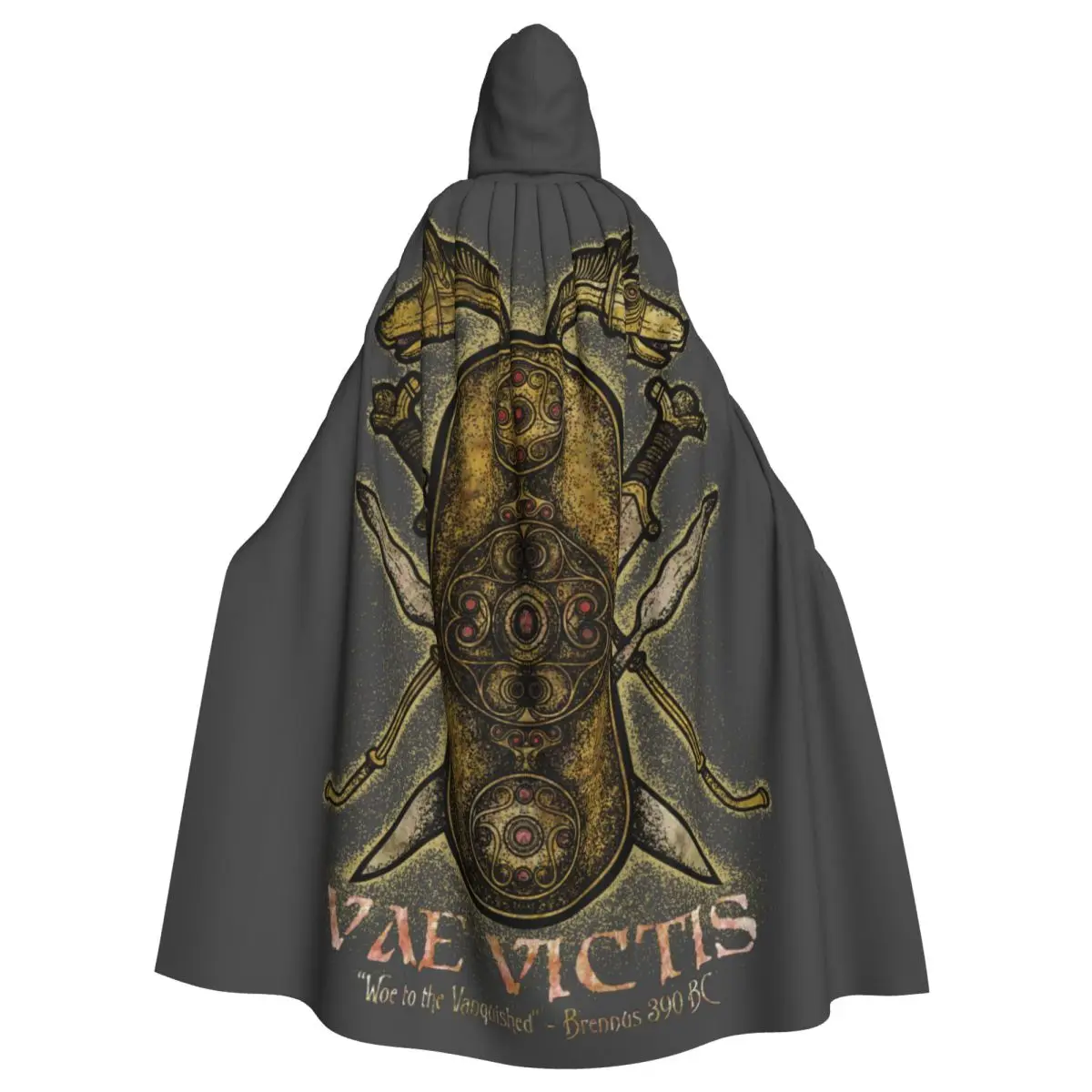 Vae Victis - Woe To The Vanquished,Celtic Hooded Cloak Halloween Party Cosplay Woman Men Adult Long Witchcraft Robe Hood