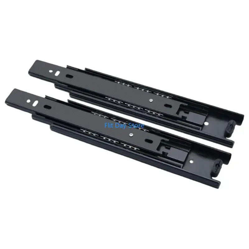 F92C 1Pair Drawer Slides Soft Close Drawer Track Hydraulic Damping Buffer