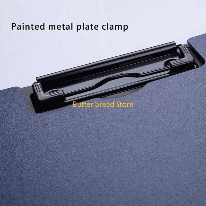 W89C Standard Size Flipping Clipboard Folder With Metal Clip File Organiser wth Writing Board For School Office 12.6x9.25In