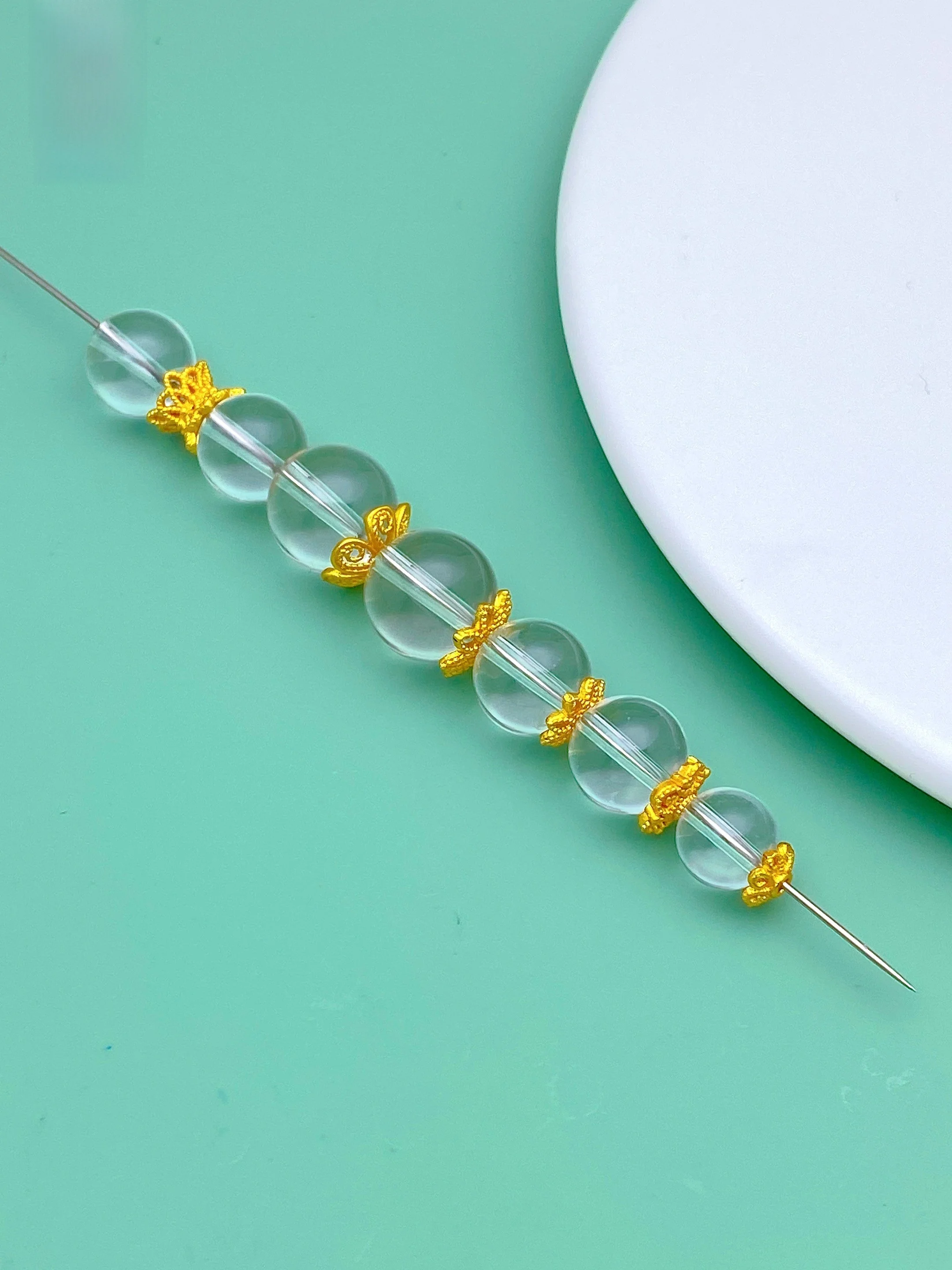 Accessori fatti a mano in oro sabbia Base di separazione del supporto del fiore scavato per parti di gioielli Faion fai da te con bracciale Nelace