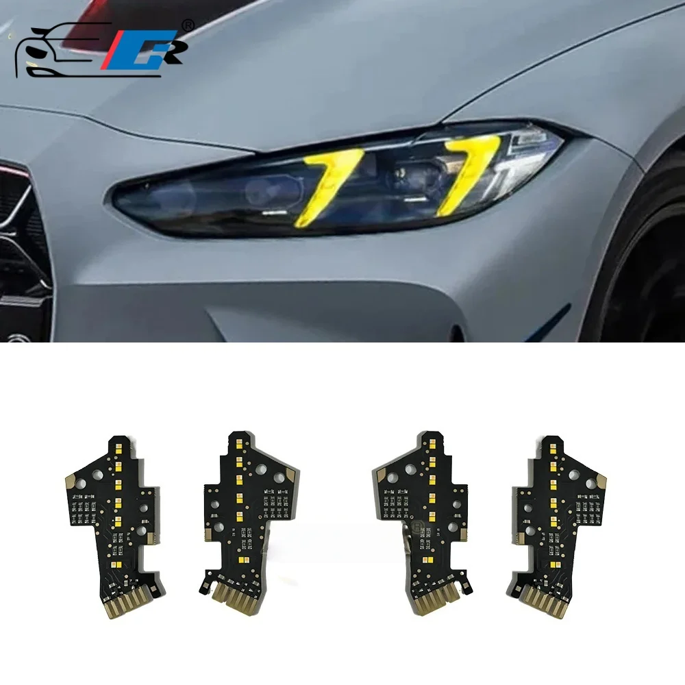 

New Fashion Yellow DRL Boards For 2024 2025 BMW G80 G82 LCI M3 M4 4 series EU US LED Headlight G22 G23 G26 Daytime Running Light