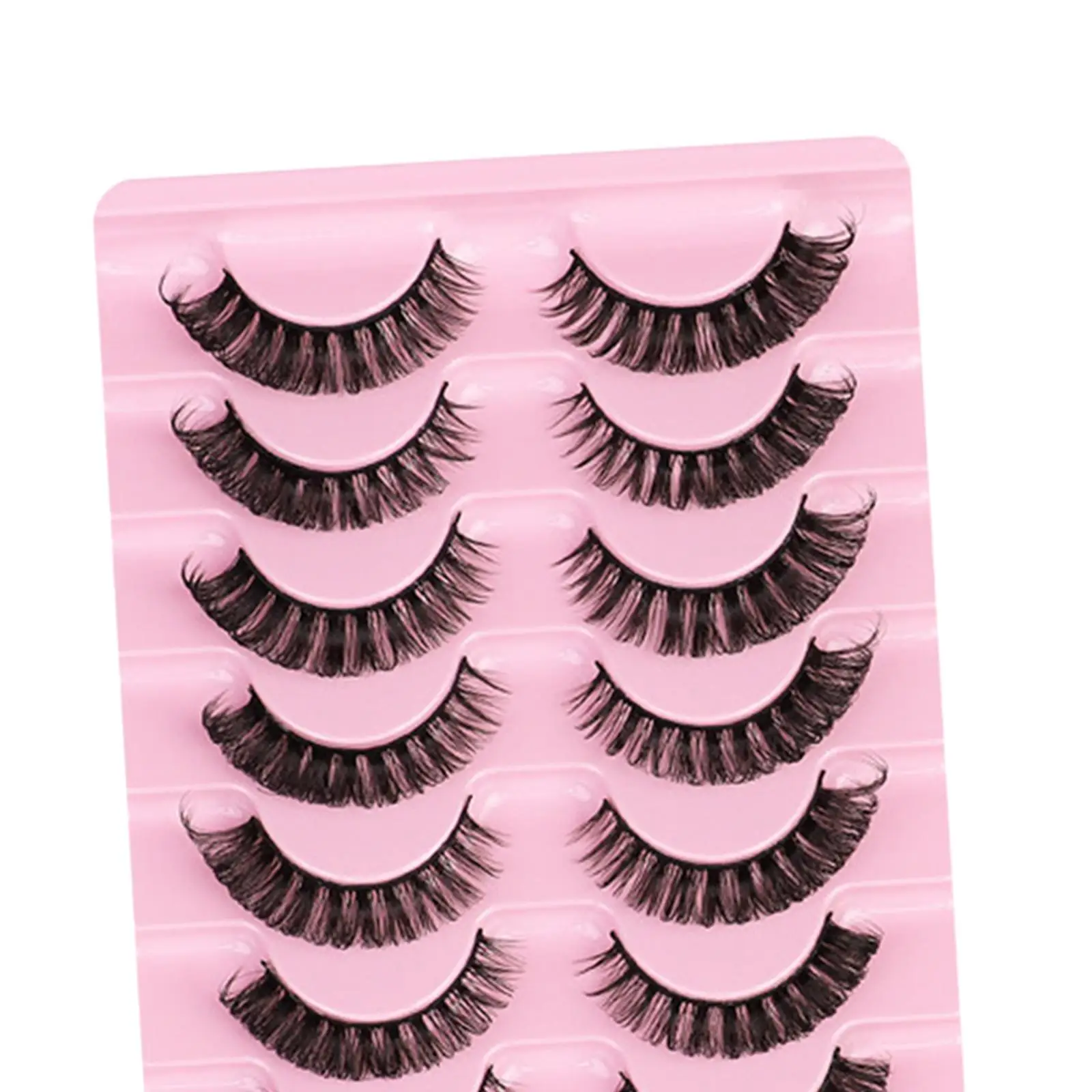 10 Pairs Russian Strip Lashes DD Curl Curly Eye Lashes Lightweight Handmade