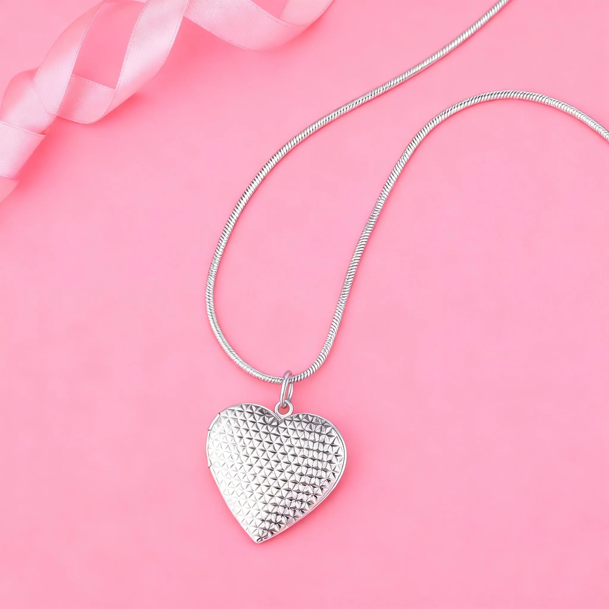 

Hot Original 925 Sterling Silver Necklace Charms Heart photo frame Pendant For Women Fashion party wedding accessories Jewelry