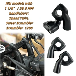 Fits Triumph models with 28.6 MM handlebars Speed Twin Street Scrambler Scrambler1200 Motorcycle Handle Bar Tupe Risers Kit