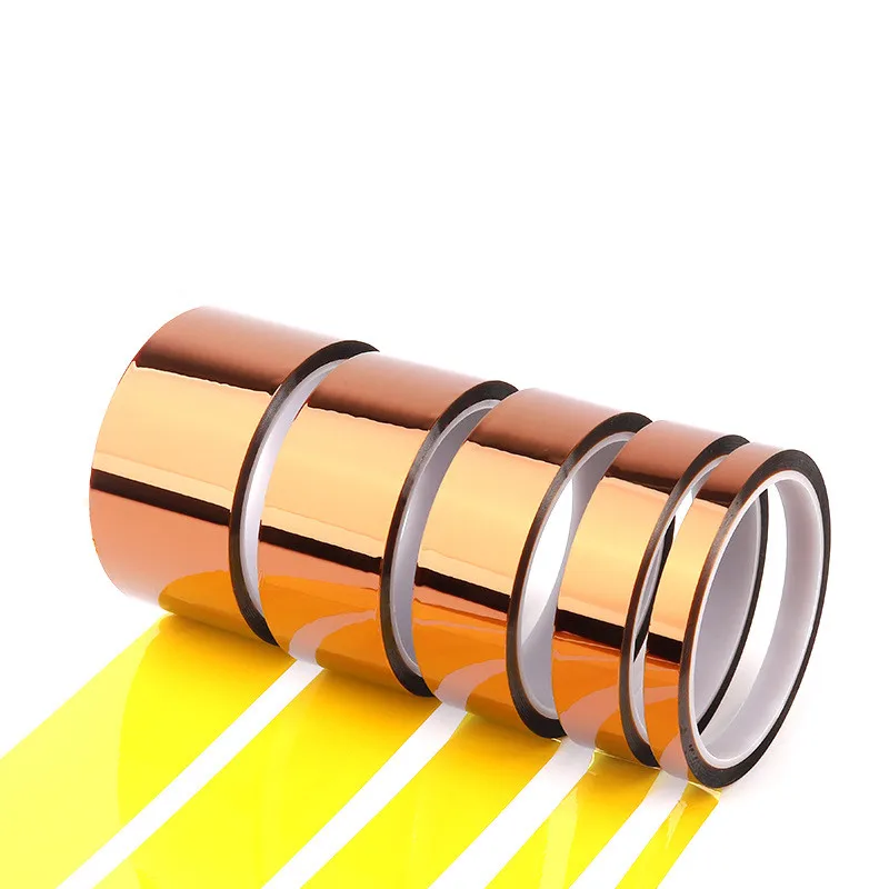 متعدد الحجم 30 متر طويل الذهب إصبع ارتفاع درجة الحرارة مقاومة الشريط بوليميد الشريط الحيوانات الأليفة مكافحة ساكنة بطارية ليثيوم العزل الشريط #3