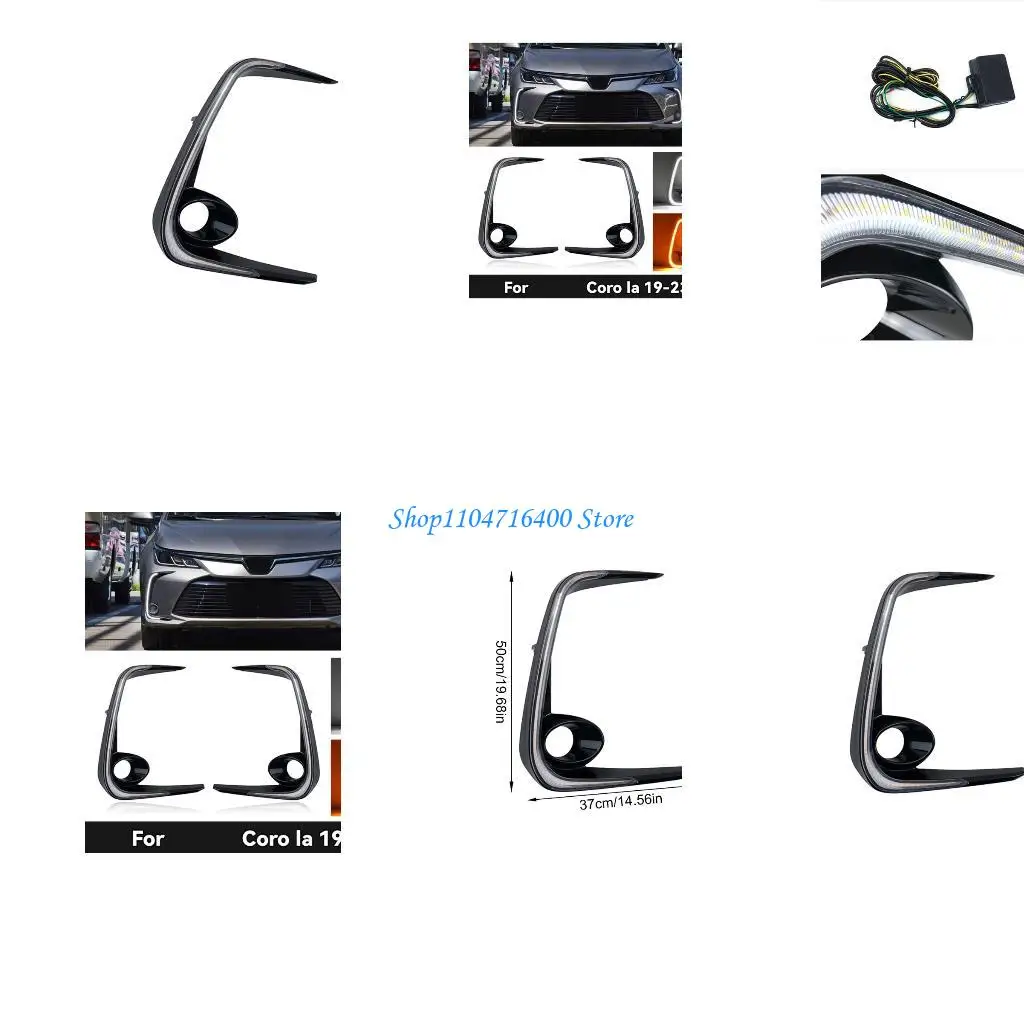 

y1gd LED Turn Light for 2019-2023 Daytime Running Light 12V Fog Lamp Automotive Accessories Easy Installation