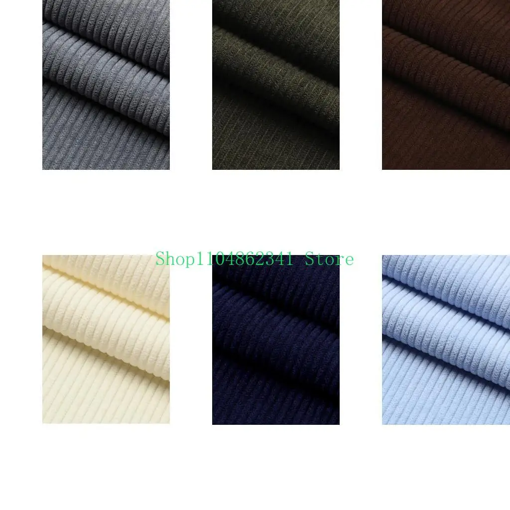 

5asd High Quality Dress Clothing Corduroy Shirt Fabric Solid Color Thick Fabrics