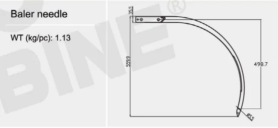 Agricultural Machinery Spare Parts Replacement For Claas Markant Baler Needle 804521.0/804521.1