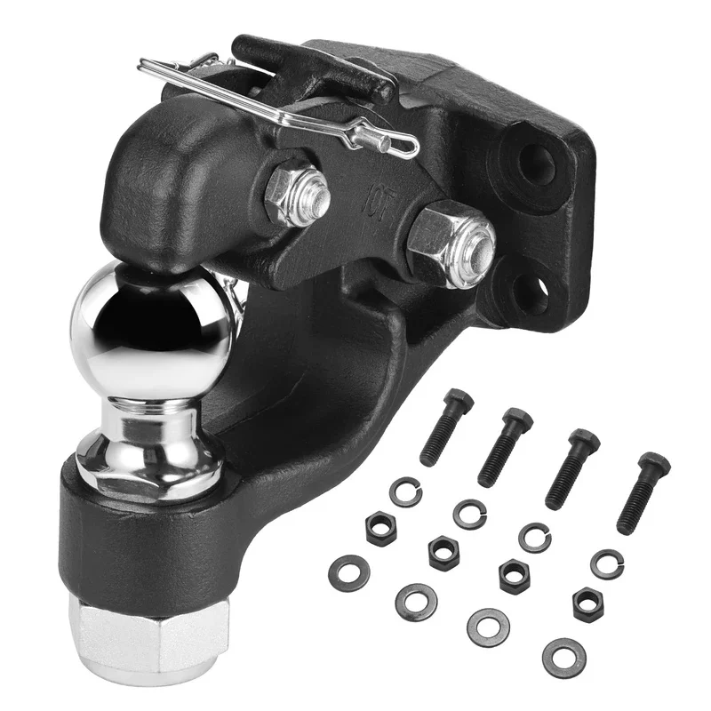 Hot selling 20000 Lbs Load Capacity Combined Towing Hook Assembly, Equipped With 2 Inch & 2-5/16 Inch Hitch Ball, Suitable For 2