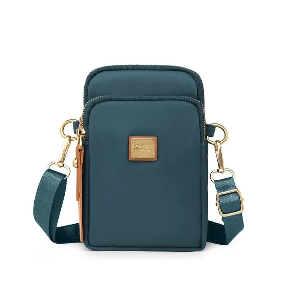 

New Nylon Crossbody Bags Multiple Pockets Square Messenger Bag Waterproof Adjustable Wide Strap Fanny Pack Outdoor Activities