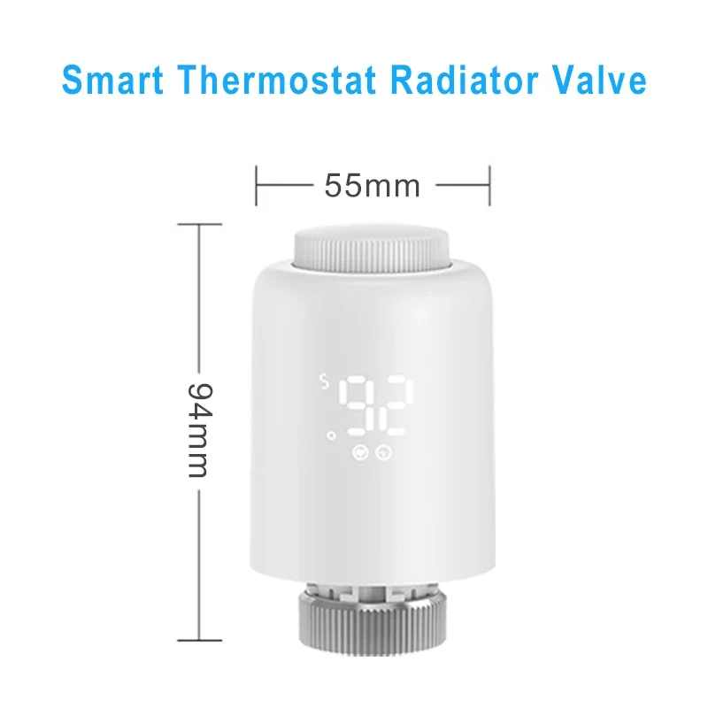 smart zigbee radiator actuator trv programmable thermostatic radiator valve app remote temperature controller support