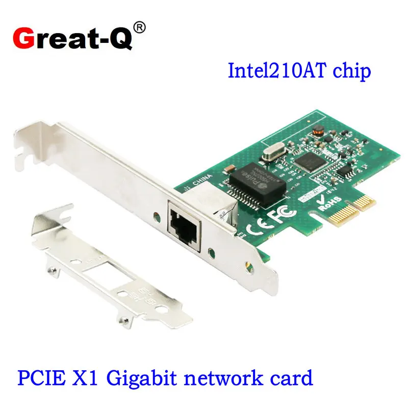 การ์ดเครือข่าย PCIe เซิร์ฟเวอร์ Intel I210AT GbE Ethernet การ์ดอะแดปเตอร์ RJ45 1000M PCI-E Converter gibabit