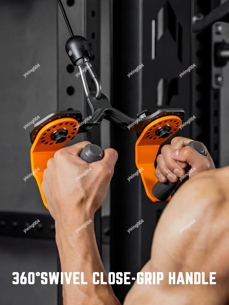 360 Degree Rotating Multi-function Gym Handle Cable Row Training Attachment For Pulley System