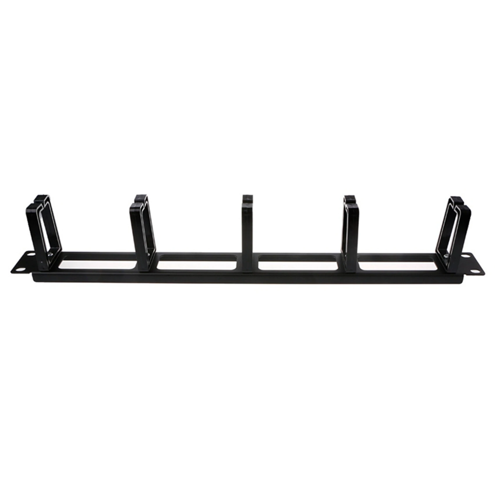 Delicate Texture-3X 19 Inch 1U Rack Cabinets Cable Management Network Organizer Hollow Metal Base Five Ring Detachable Wire Mana