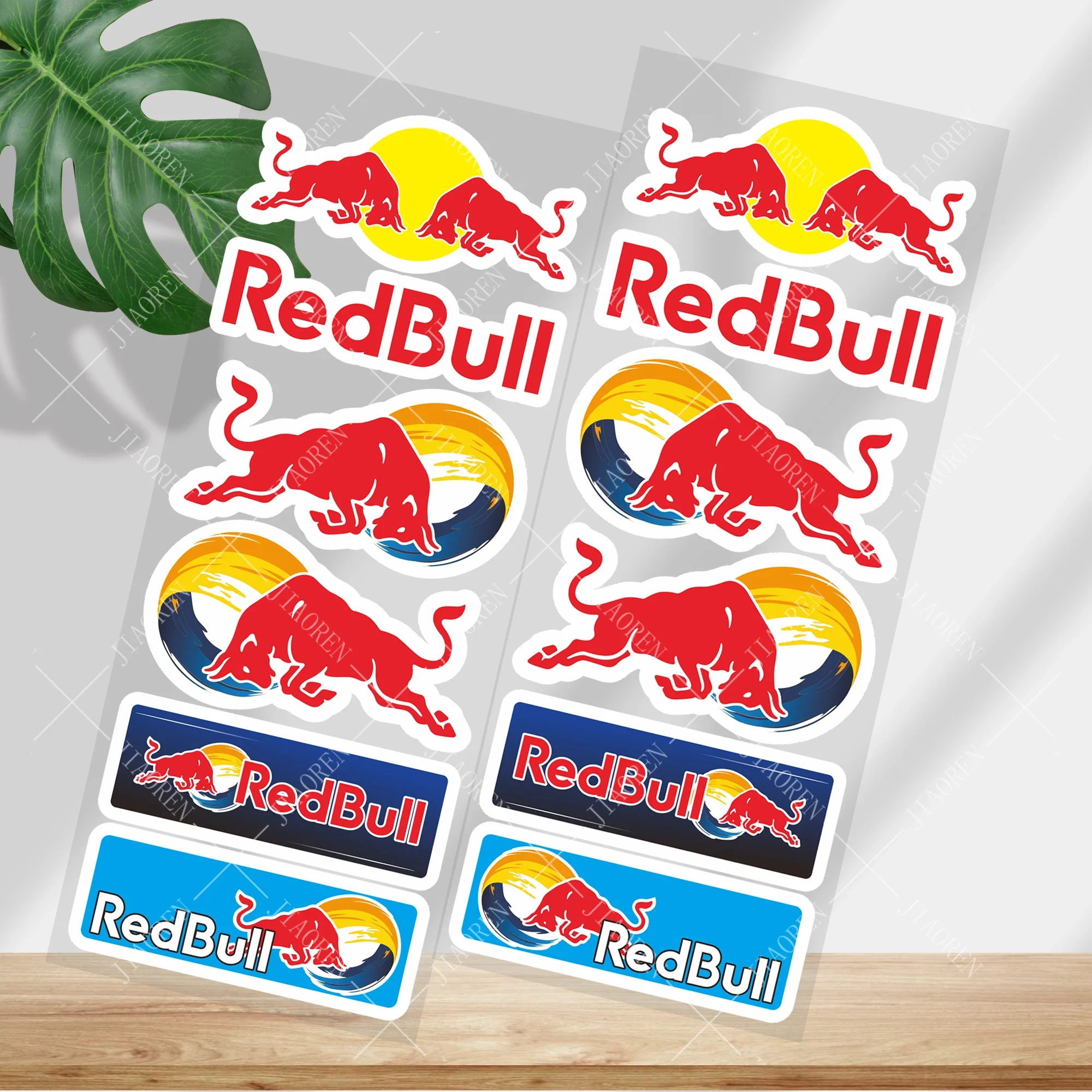 

Vinyl Red Bull Sticker Motorcycle Tank Helmet Decal Logo #2