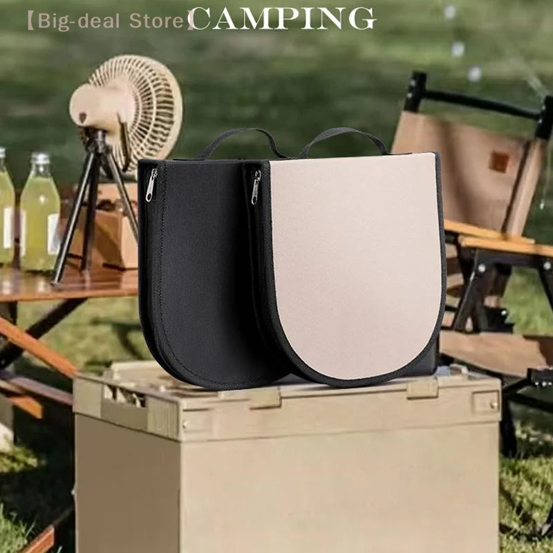 【M】Outdoor Cookware Bag Camping Cutlery Storage Bag Portable Travel BBQ Utensil Organizer Storage Pouch For Fork Plates Spoons