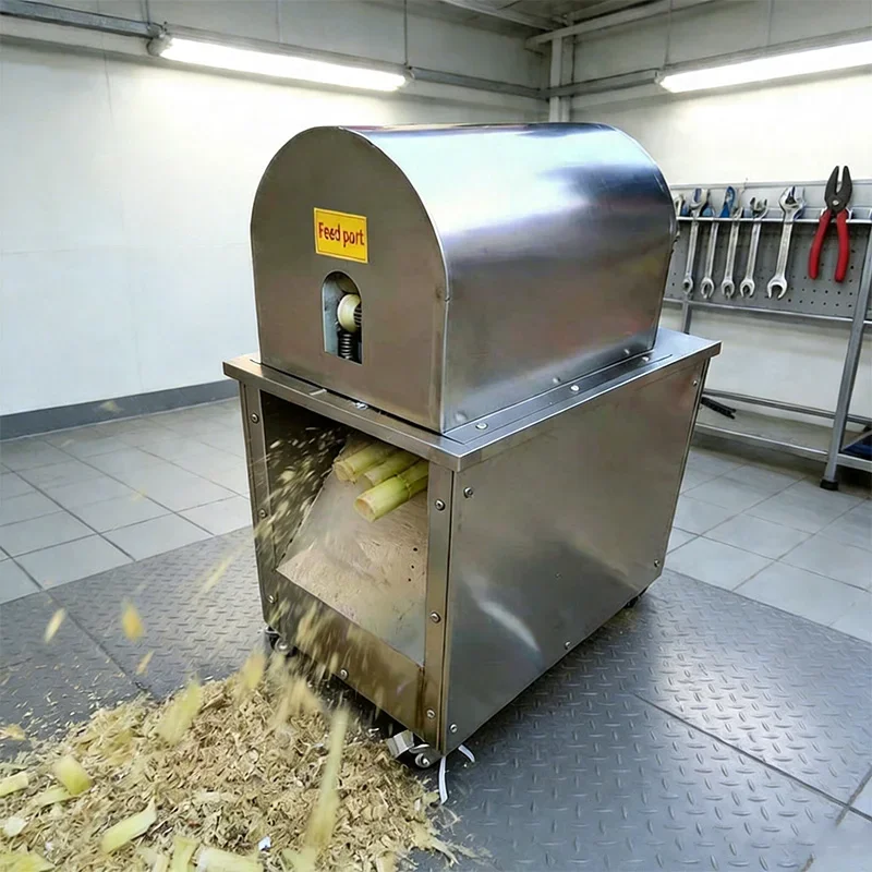 Commercial High-Speed Sugarcane Peeling and Cutting Machine: 2.2 kW High-Speed Sugarcane Processing Equipment (Customized)