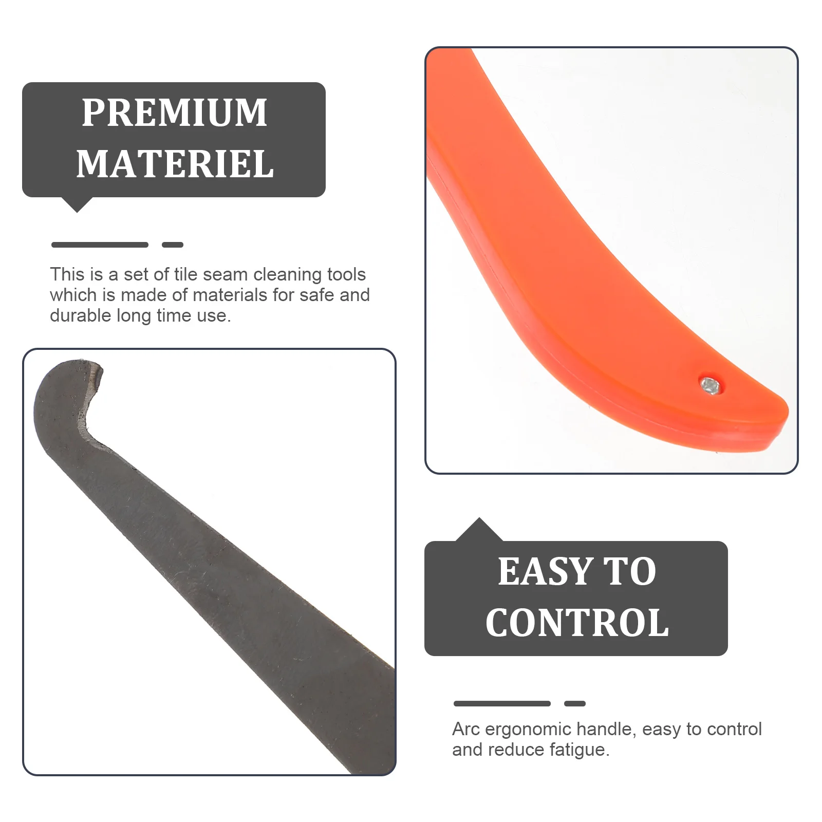 

2pcs Groove Knife Set Grout Cleaner Caulking Tool Sealant Remover Scraper Manual Tool Kit For Tiles Kitchen Bathroom Balcony