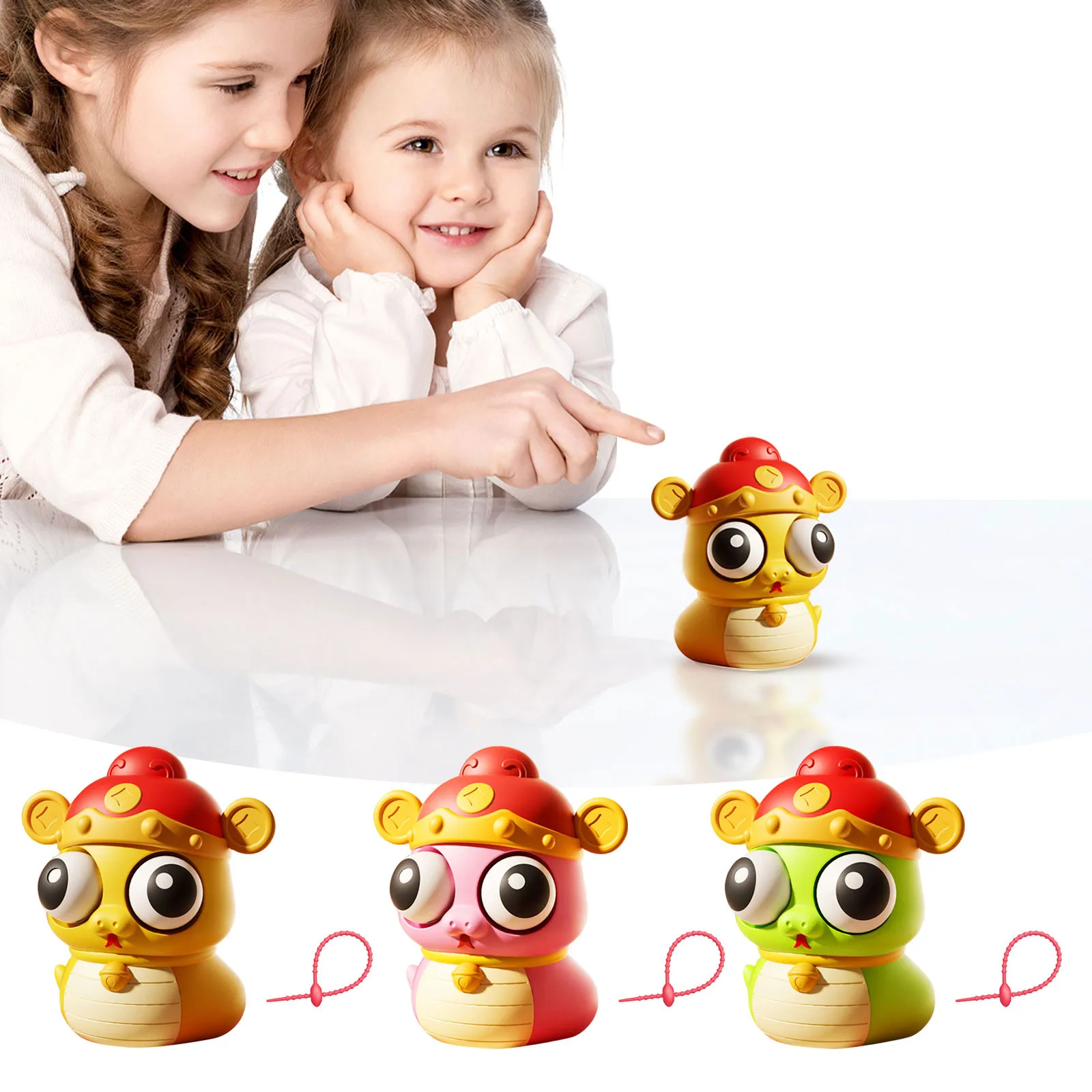 ذكر أو أنثى 3 ألعاب الضغط مع عيون علوية لعبة تخفيف التوتر أدوات تخفيف التوتر المرح والحفلات أعياد ميلاد الأطفال #2