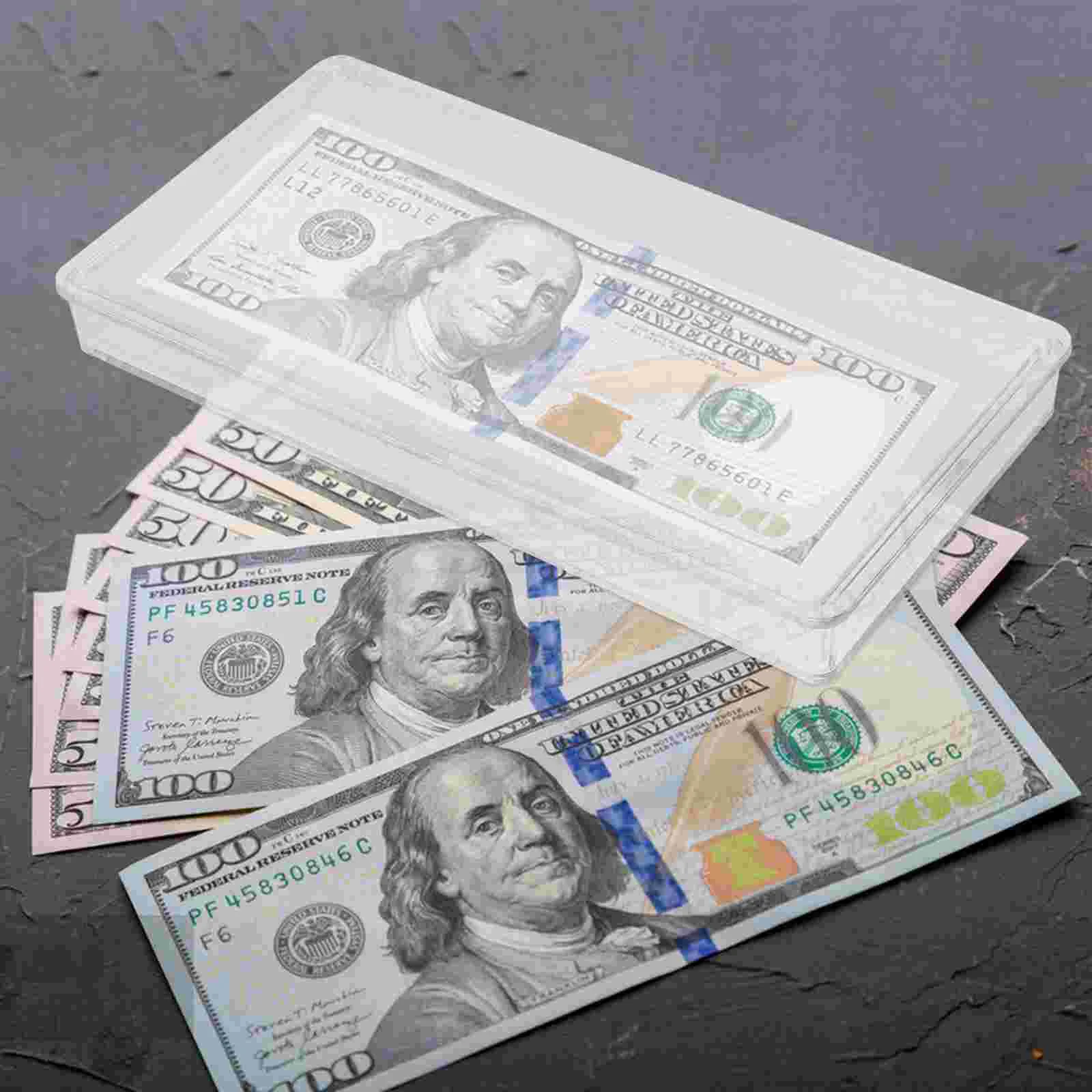 Plastic Clear Money Holder -Ar Bills Holder Storage Case Plastic Case Paper Money Protective Case Plastic Stamp