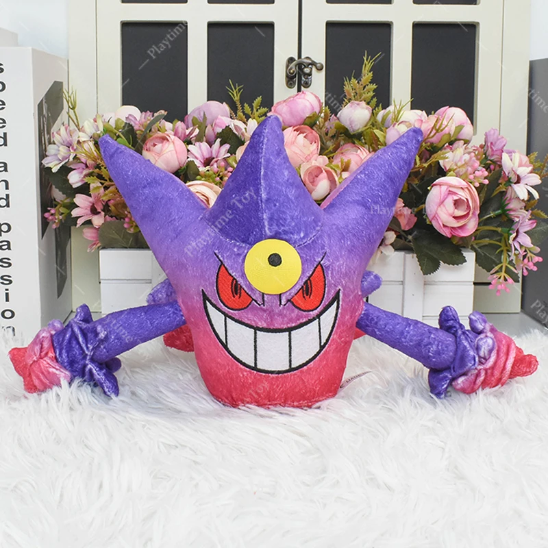 Pokemon 19cm Gengar Mega Form Haunter Plush Doll Toys Shiny Mega Soft Stuffed White Genga Birthday Christmas Gifts