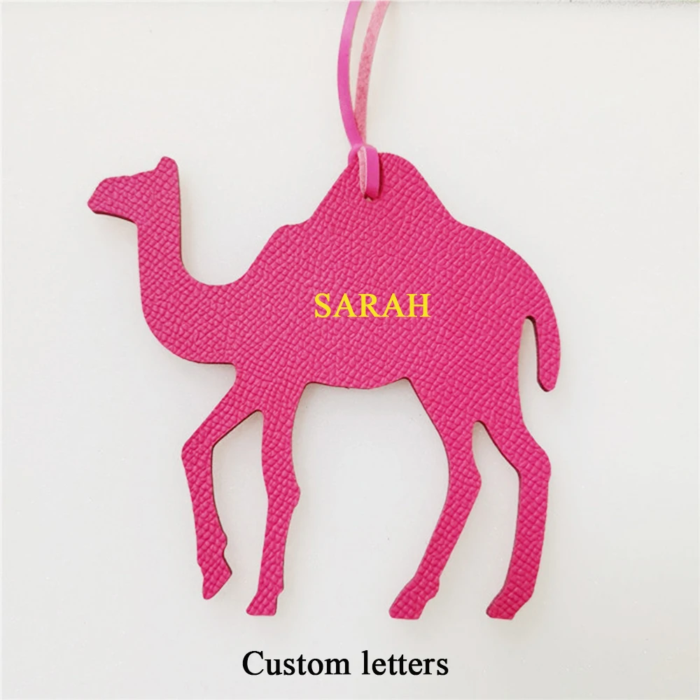 Custom Letters Camel Pedant Popular Personalized Name Women Bag Charms Camel Hanging Tag Accessories