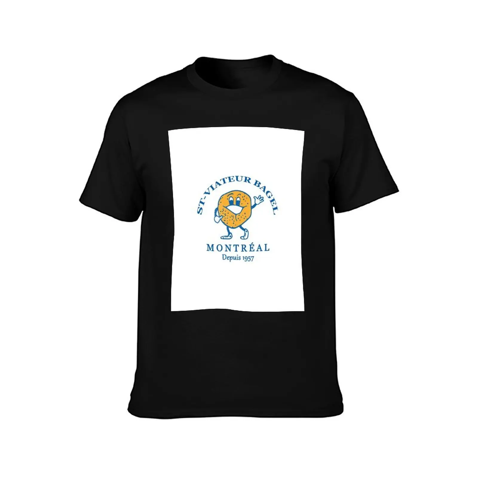Bagels Are booming ST Viateur Bagel Montreal Depuis 1957 T-Shirt, Cool Short Sleeve T Shirt, Loose Casual Summer Unisex Top