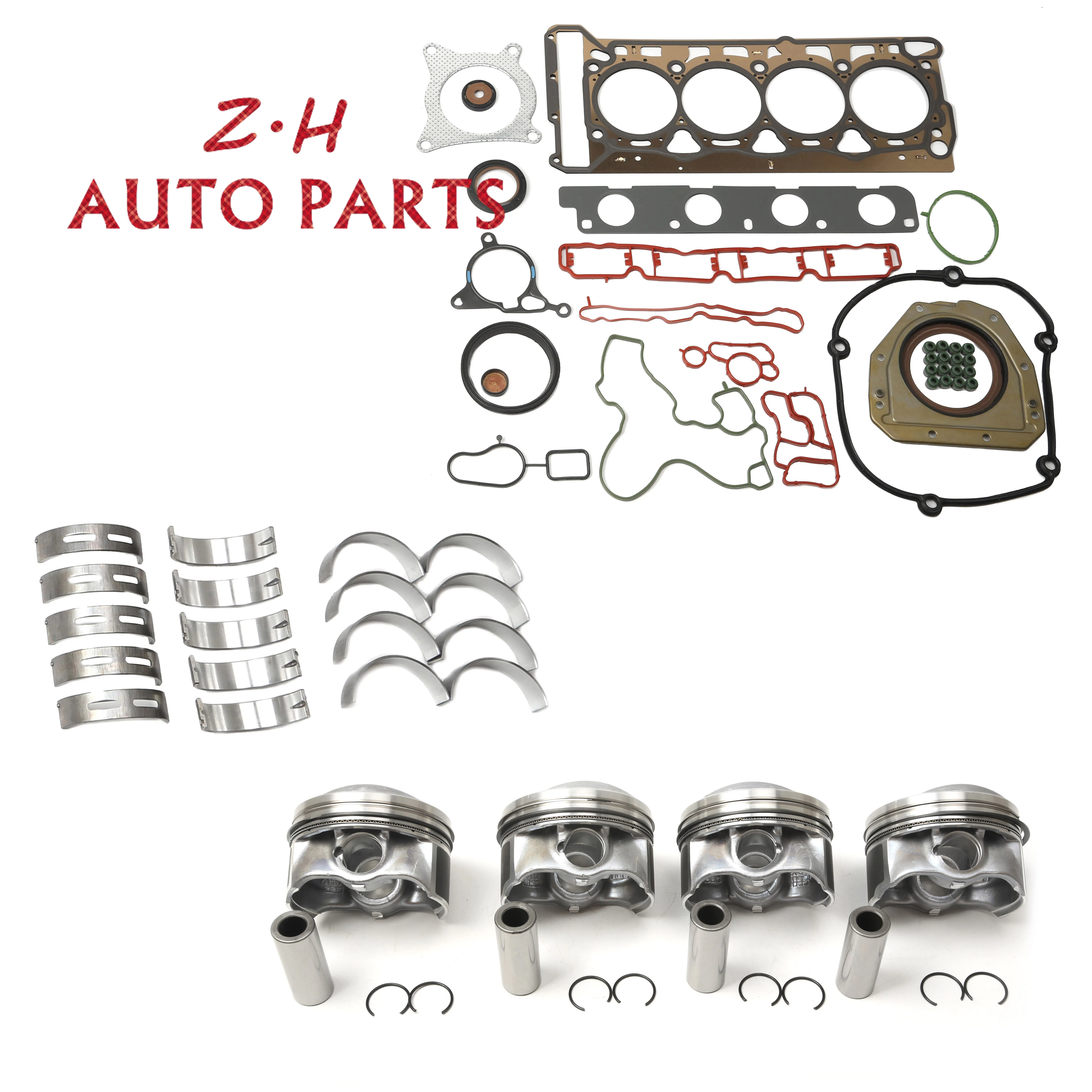 

Car Pistons Bearings Gaskets Kit For VW Passat Tiguan Audi A3 Convertible A5 A8 Skoda Superb Seat Alhambra 06H198151J 06H105701D