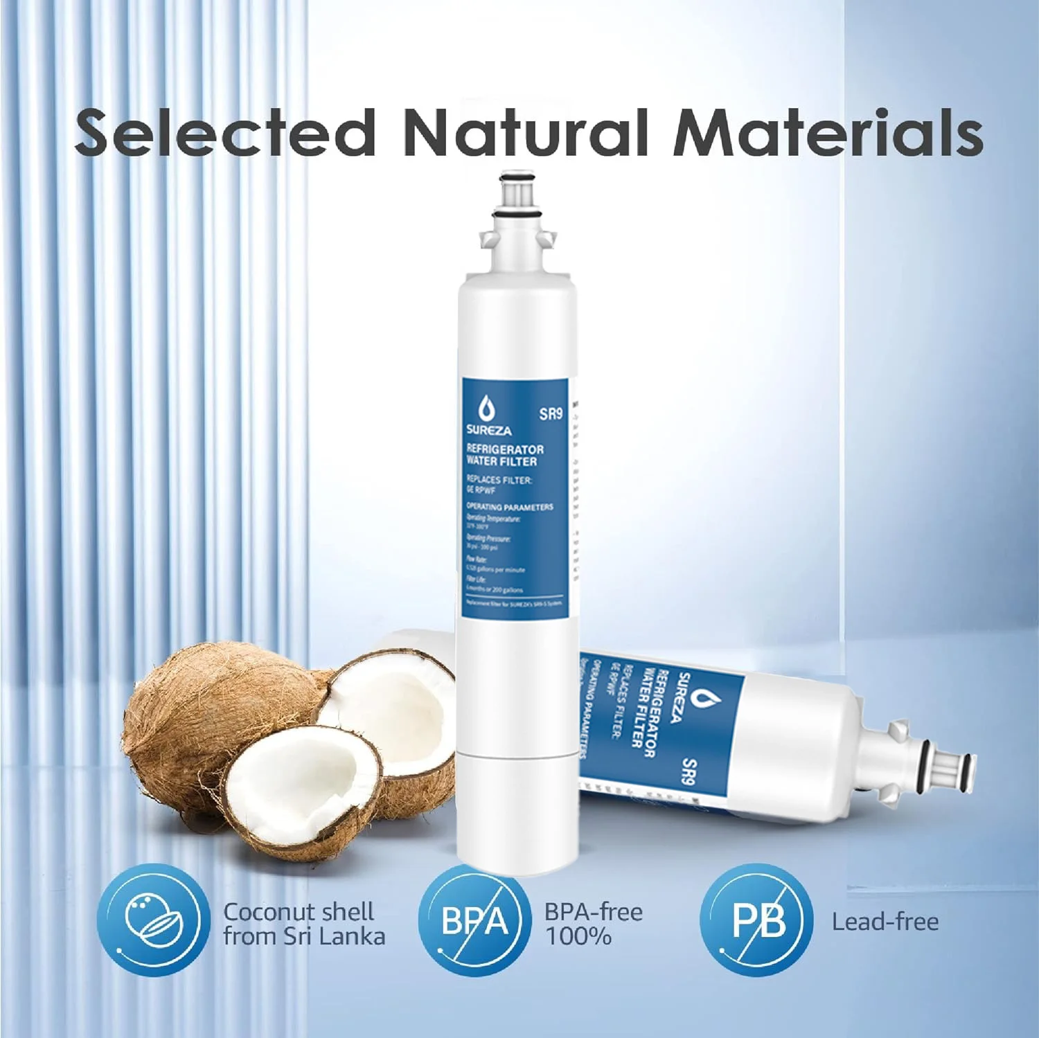 RPWF Refrigerator Water Filter (NOT RPWFE) Replacement for GE RPWF DWF-36 R-3600 MPF15350, OPFG3-RF300 WF277 RWF1063 (1-5Packs)