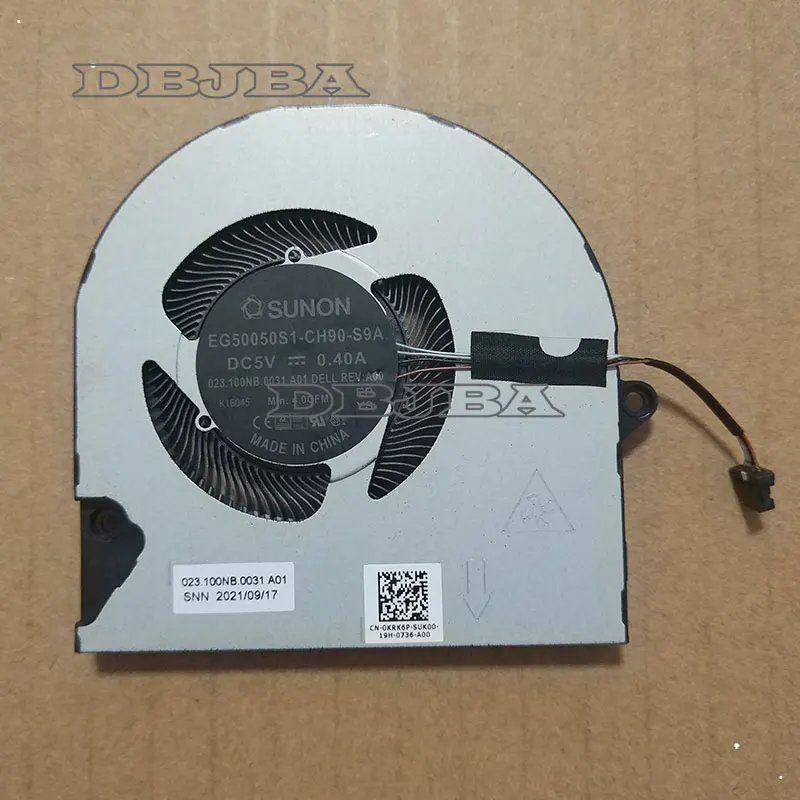 

CPU Fan For Dell Inspiron 5410 5415 5510 5515 7415 EG50050S1-CH90-S9A 023.100NB.0031 A01 0KRK6P