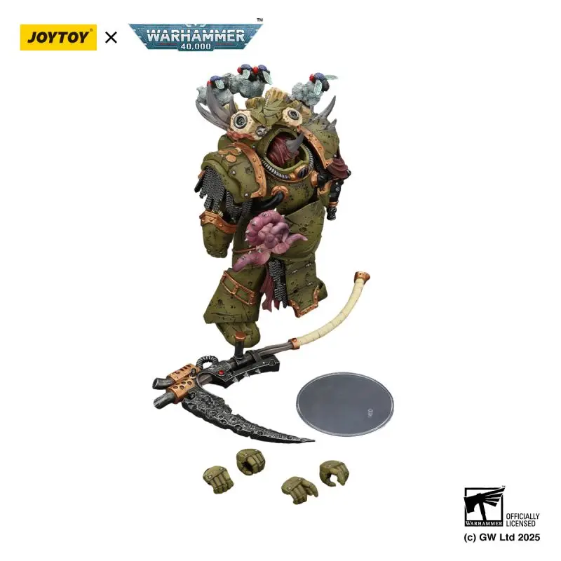 JOYTOY Warhammer 40K Death Guard Deathshroud Terminator 2 with Manreaper and Plaguespurter Gauntlet 1:18 Action Figure Collection Model Gift for Adults view 8