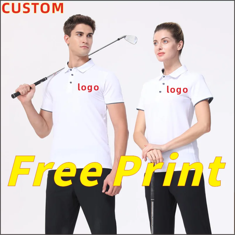 High-End Customization Polo Shirt Quick Dry Polo T Shirt For Men Sports Custom Polo 1PCS Couple Shirt Diy Your Name Shirts