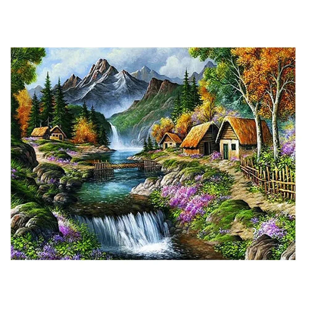 

5D Photo To Custom Diamond Painting By Numbers Landscape Mosaic Pop Art Relaxing Style Diamond Embroider Scenery Decoration Gift