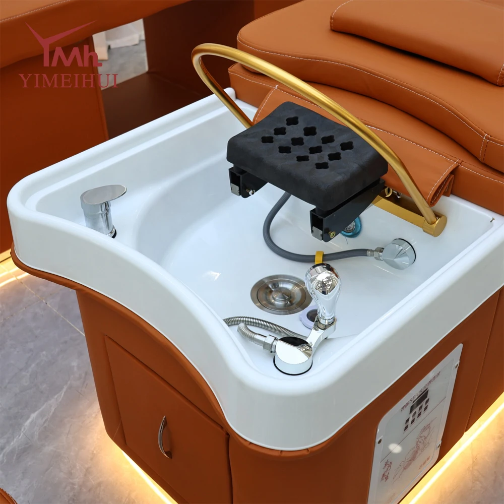 Thai-Massage-Shampoo-Liege mit Dampf-Wasserzirkulation für Kopf-Spa und Haarwäsche im Salon