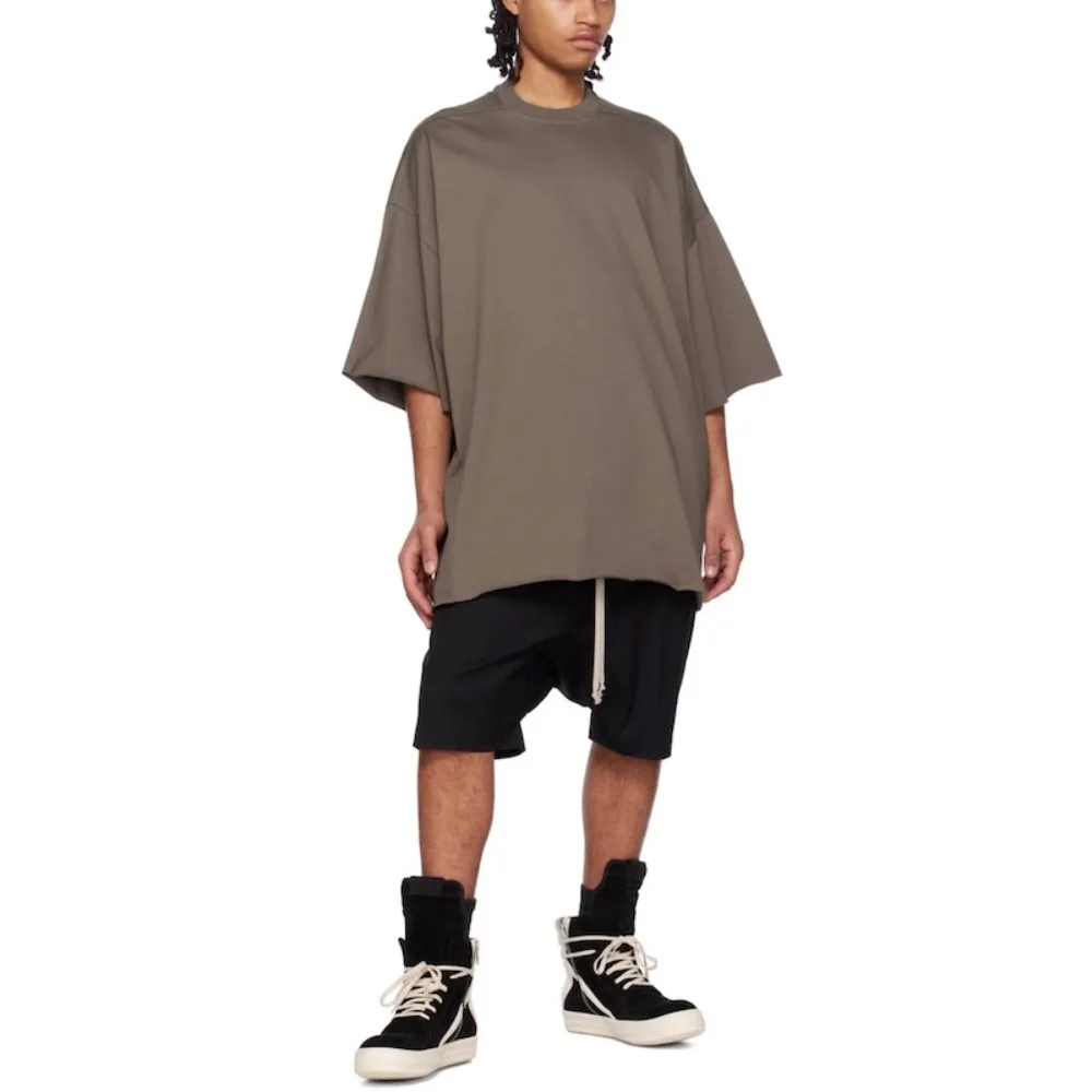 Dark RO Tees T Shirt Men's and Women's High Street Cotton Sweat Absorbing Fashionable Casual Loose T-shirt Top Oversized T Shirt