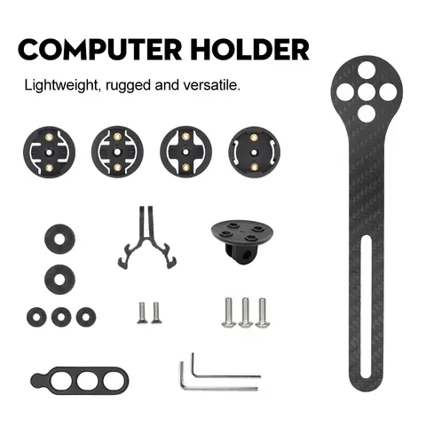 자전거 컴퓨터 홀더 Wahoo Garmin Giant Bryton 라이트 홀더 용 카본 사이클링 컴퓨터 스톱워치 속도계 마운트 홀더