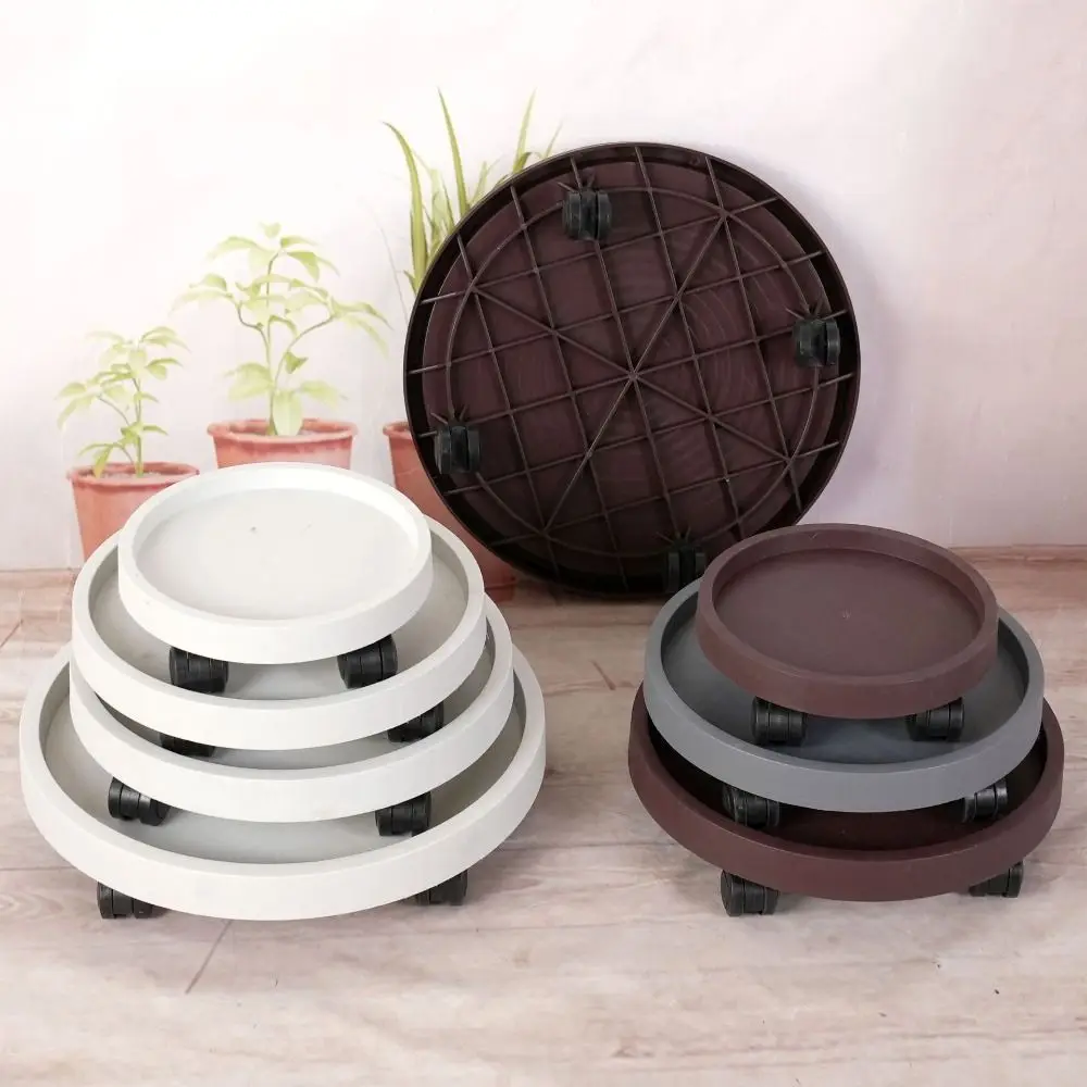 Movable Flower Plant Pot Tray Whith 360-degree Rolling Flower Plant Pot Base Flower Pot Tray With Water Tray