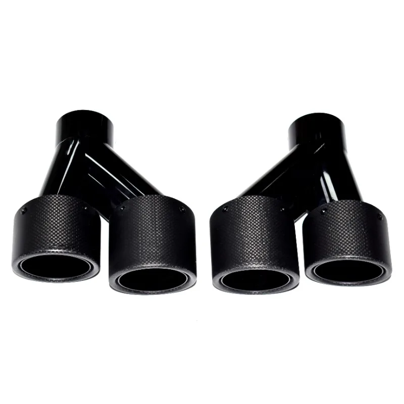 

Dual Carbon Fiber Exhaust Muffler Tail Tip 2.5 Inch Exhaust Tip for New 3 Series