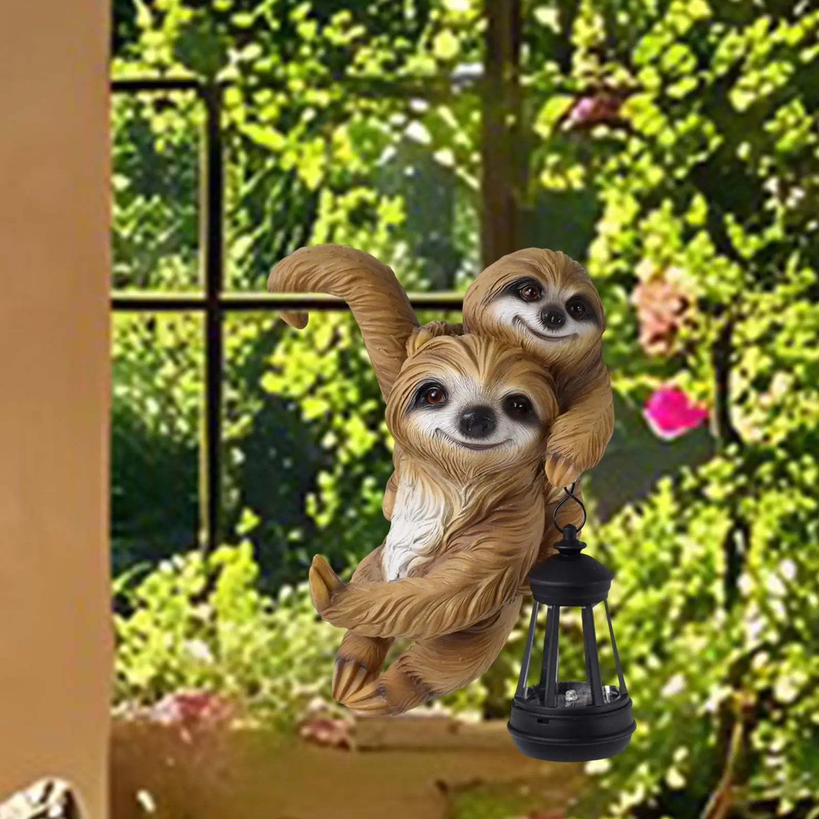 

Garden Sloth Statue Solar Light Gift Resin Sloth Decor for Yard Garden Patio