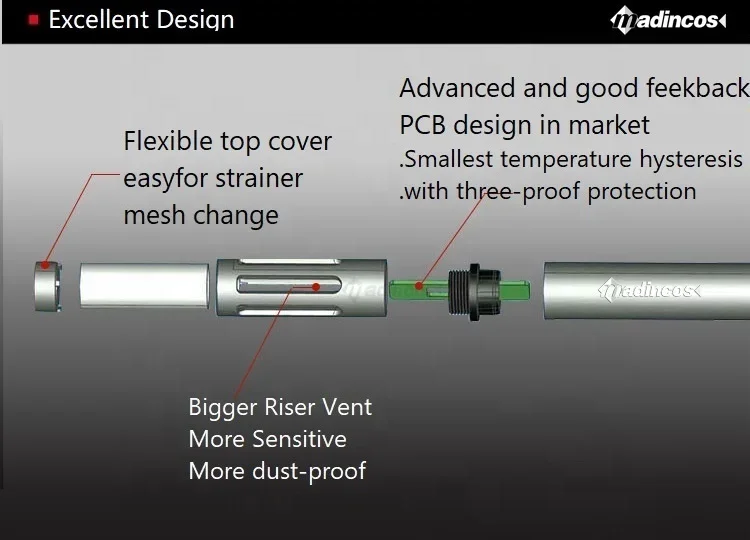 MTH100:0.3% Ruang HVAC Industri Udara DC 0-10V Sensor Suhu dan Kelembaban Relatif dengan Braket Terpasang Di Dinding