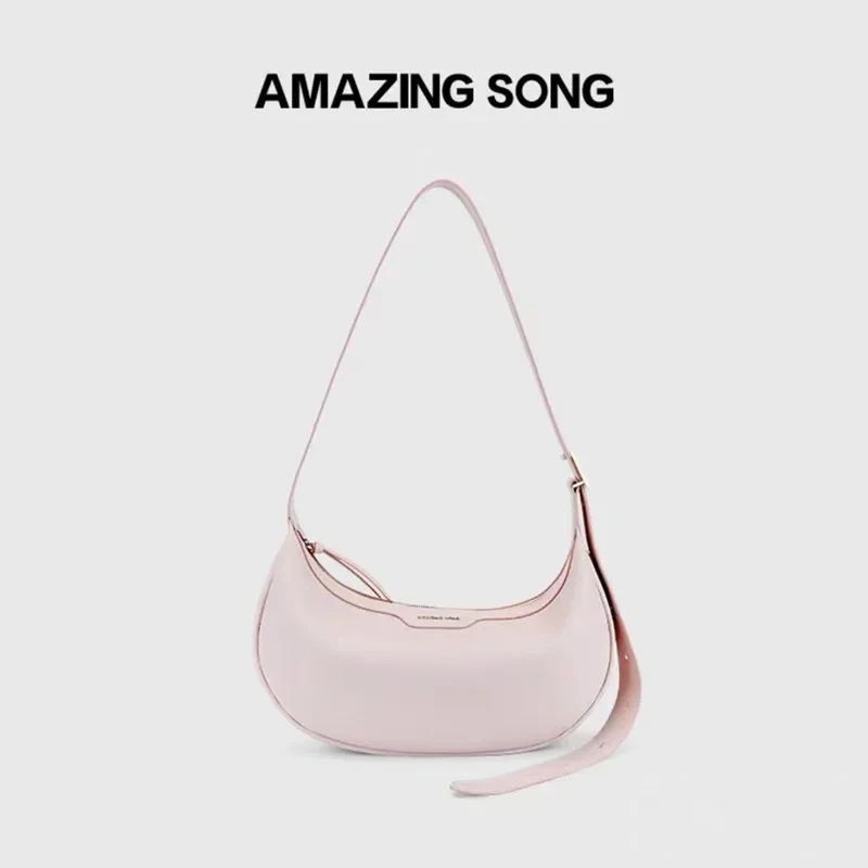 

Amazing Song Crescent Crossbody - Soft Leather Vintage Purse for Modern Romantics